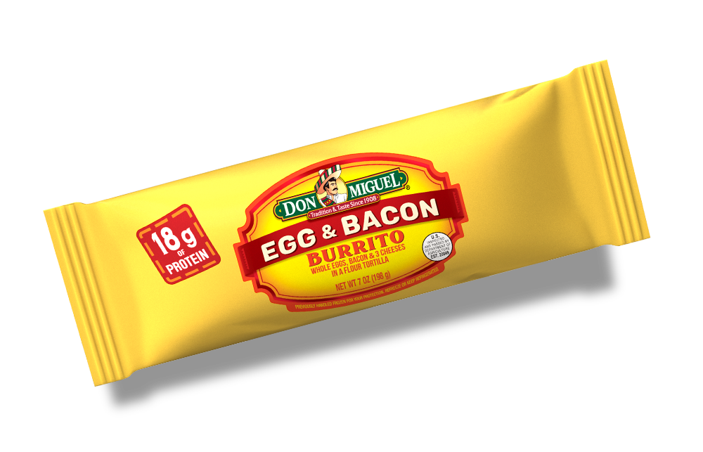 DON MIGUEL® Egg & Bacon with Three Cheeses Burrito