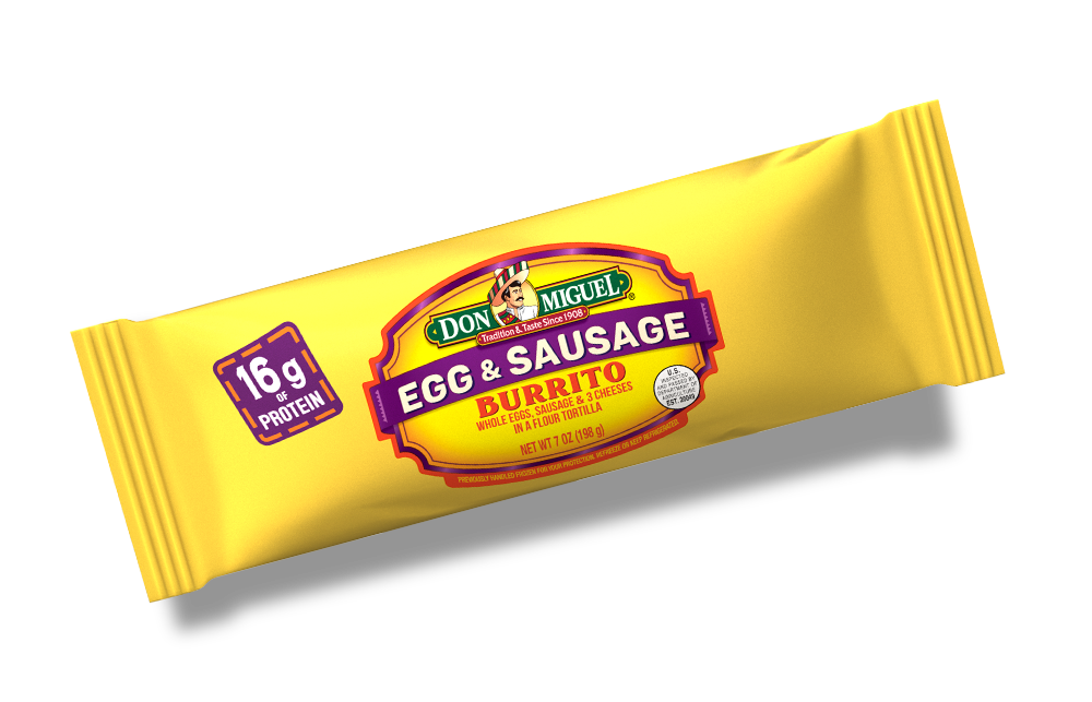 DON MIGUEL® Egg & Sausage with Three Cheeses Burrito