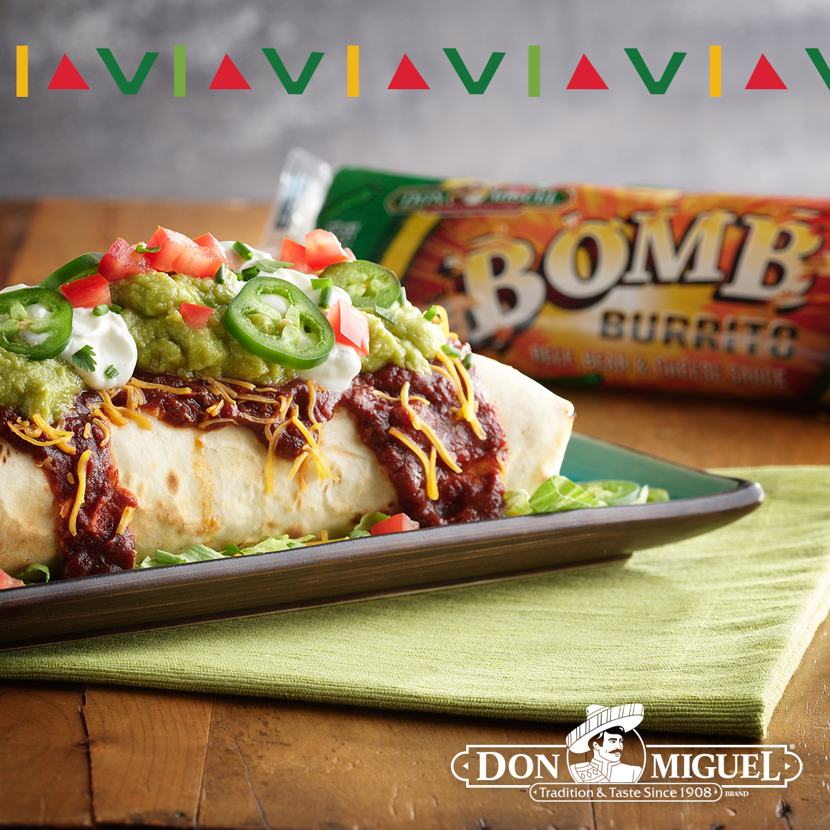 Don Miguel loaded bomb burrito.